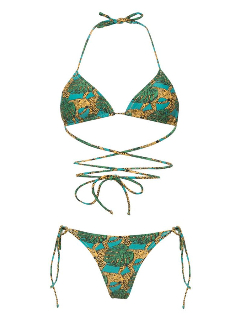 Green Miami Graphic-print Bikini
