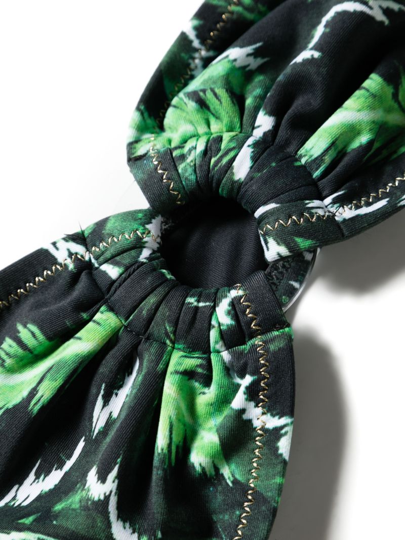 Green Bandcamp Leaf-print Bikini