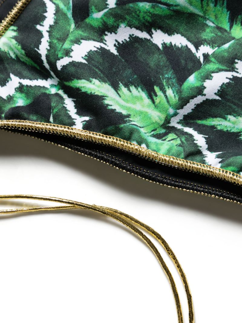 Green Sam Leaf-print Bikini