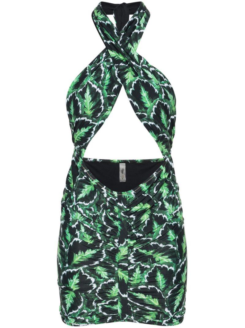 Green Stallion Halterneck Mini Dress
