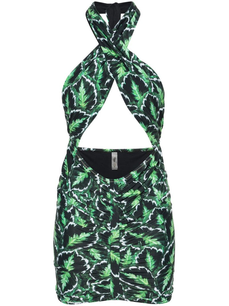 Green Stallion Halterneck Mini Dress