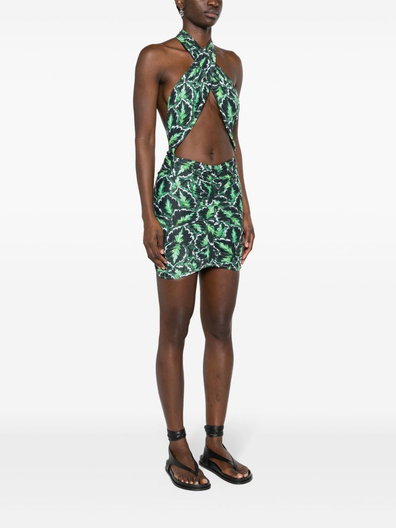 Green Stallion Halterneck Mini Dress