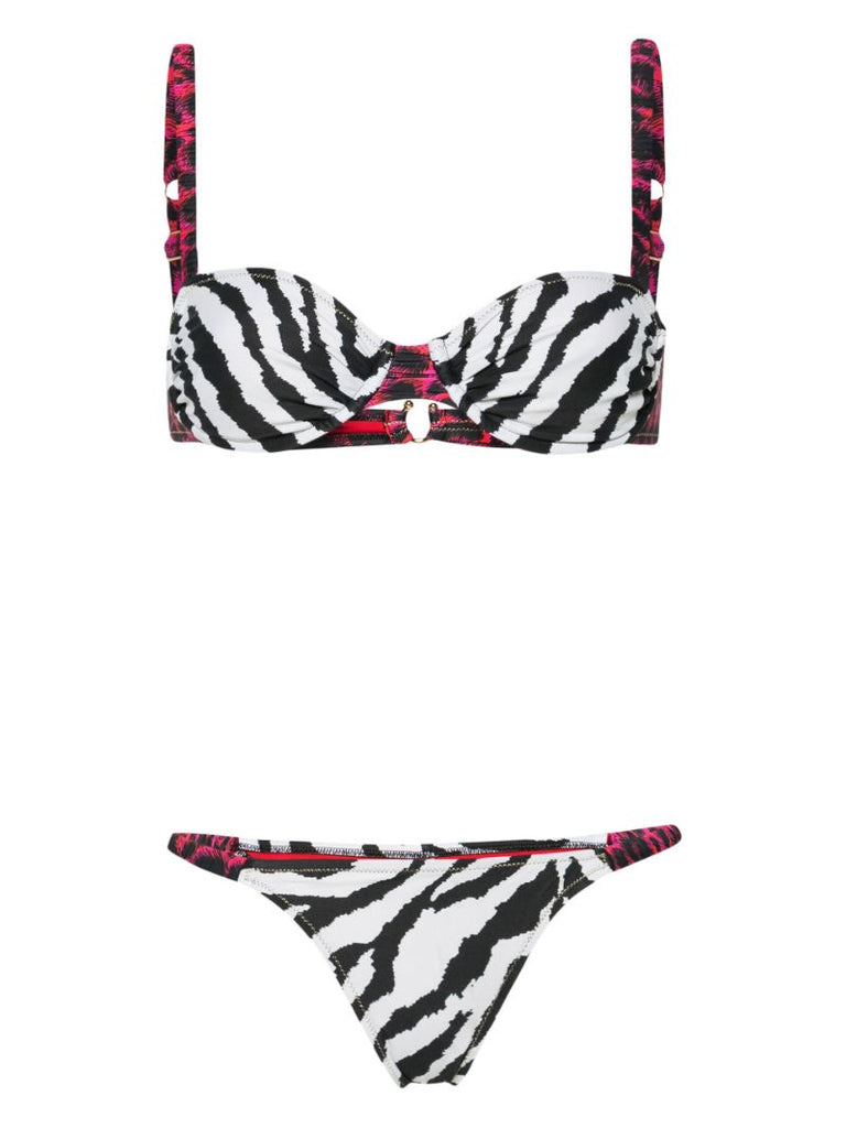White Marti Zebra-print Bikini