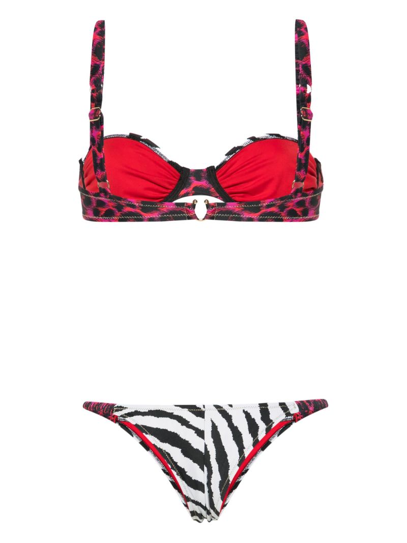 White Marti Zebra-print Bikini