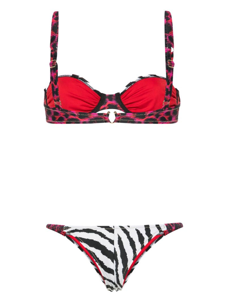White Marti Zebra-print Bikini