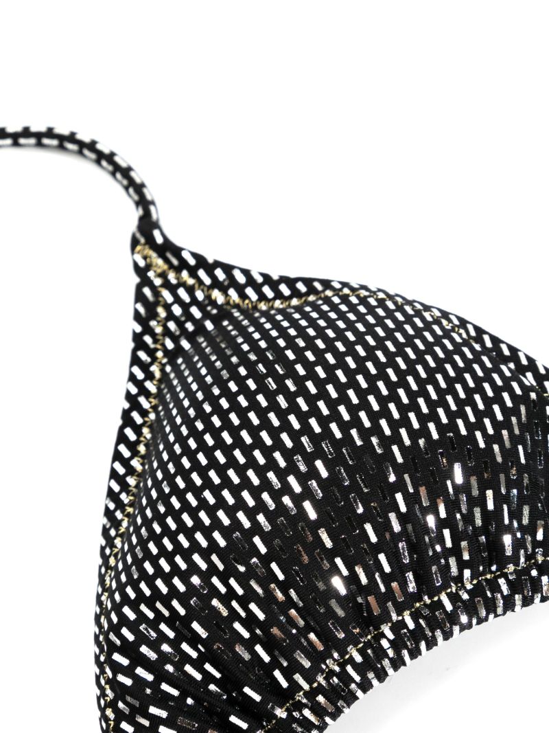 Black Miami LamÃ_x0083_Â©-detailed Bikini
