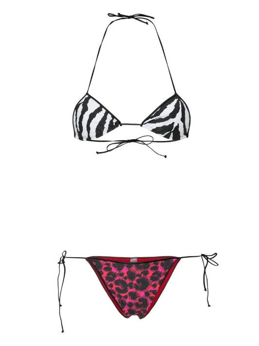 Pink Sam Animal-print Bikini