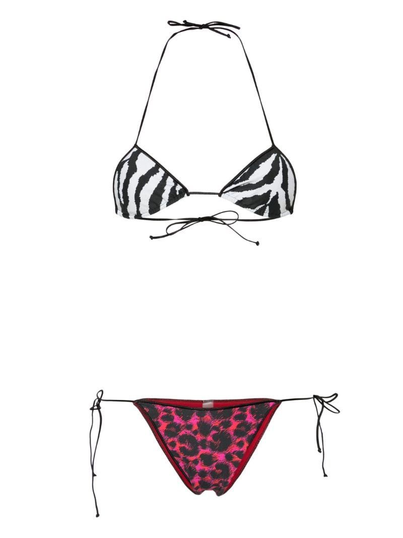 Pink Sam Animal-print Bikini