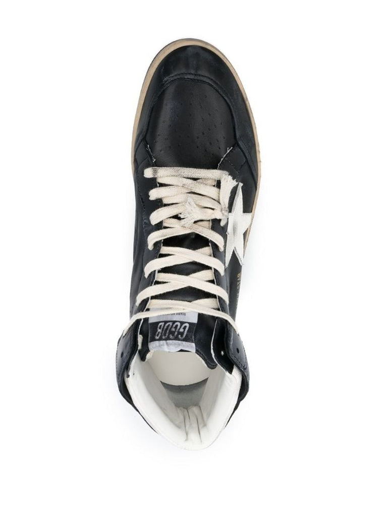 Black Sky-star High Top Leather Sneakers