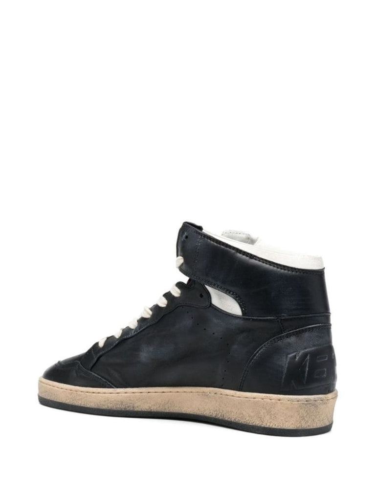Black Sky-star High Top Leather Sneakers