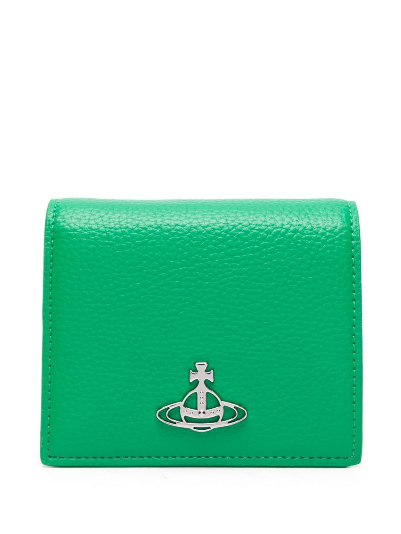 Green Orb Faux-leather Wallet
