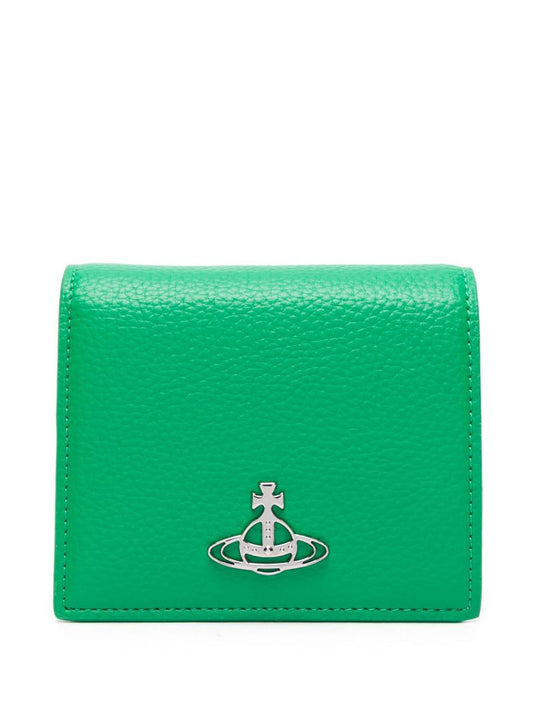 Green Orb Faux-leather Wallet