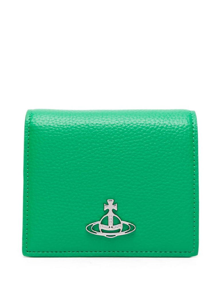 Green Orb Faux-leather Wallet