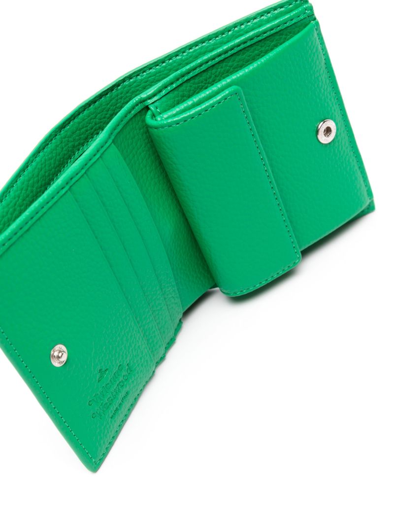 Green Orb Faux-leather Wallet
