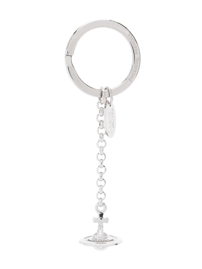 Silver-tone 3d Orb Keyring