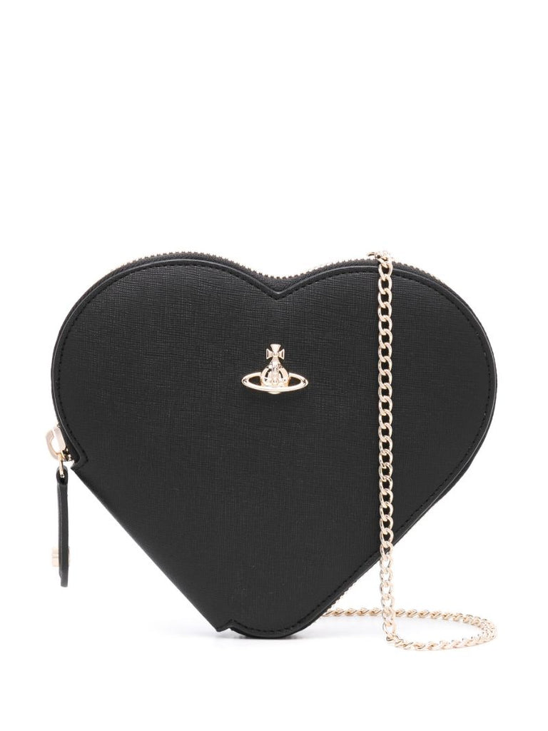 Black Heart Cross Body Bag