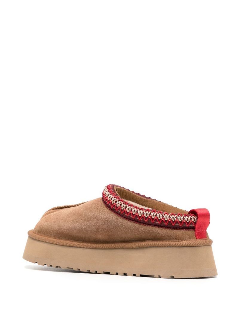 Brown Tazz Flatform Slippers