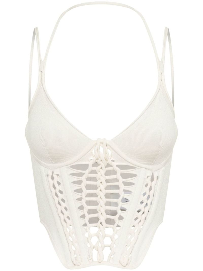 White Braided Corset Top