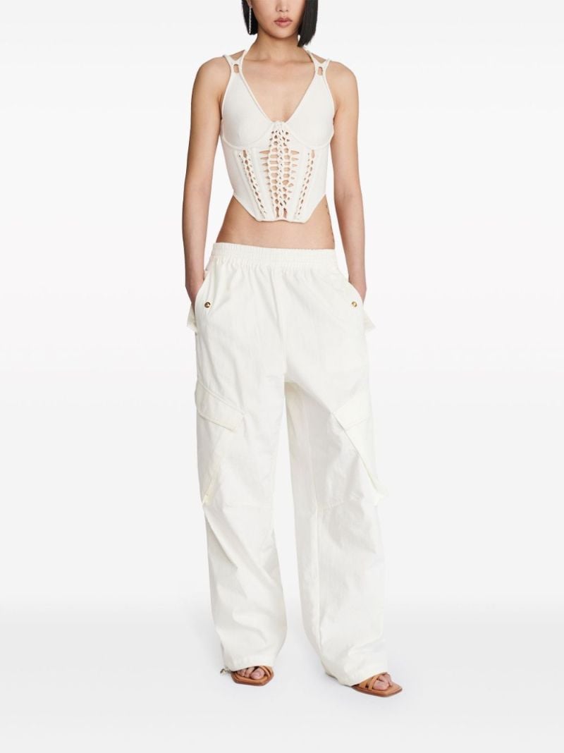 White Braided Corset Top