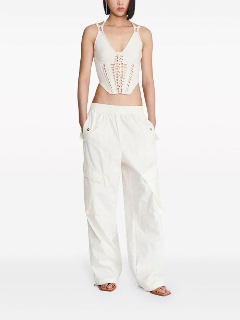 White Braided Corset Top