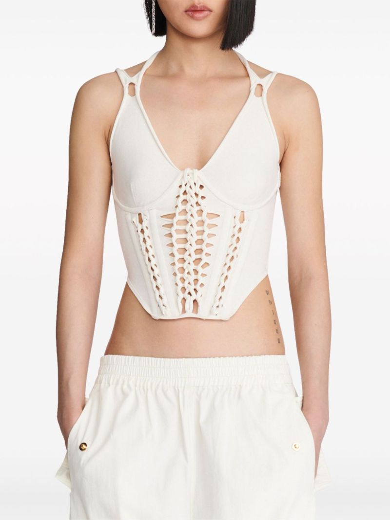 White Braided Corset Top