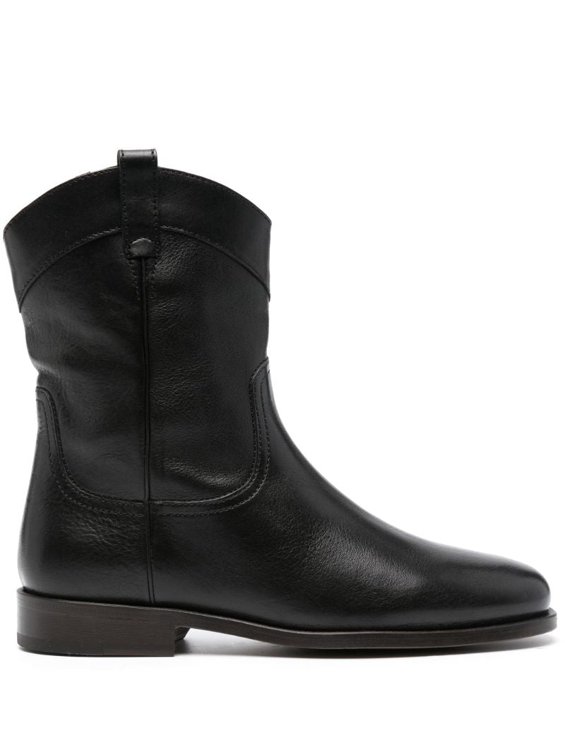 Black Western Leather Boots