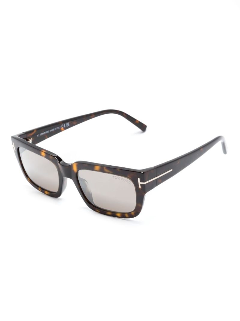 Brown Ezra Rectangle Frame Sunglasses
