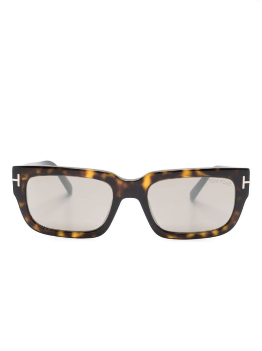 Brown Ezra Rectangle Frame Sunglasses