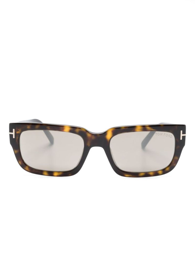 Brown Ezra Rectangle Frame Sunglasses