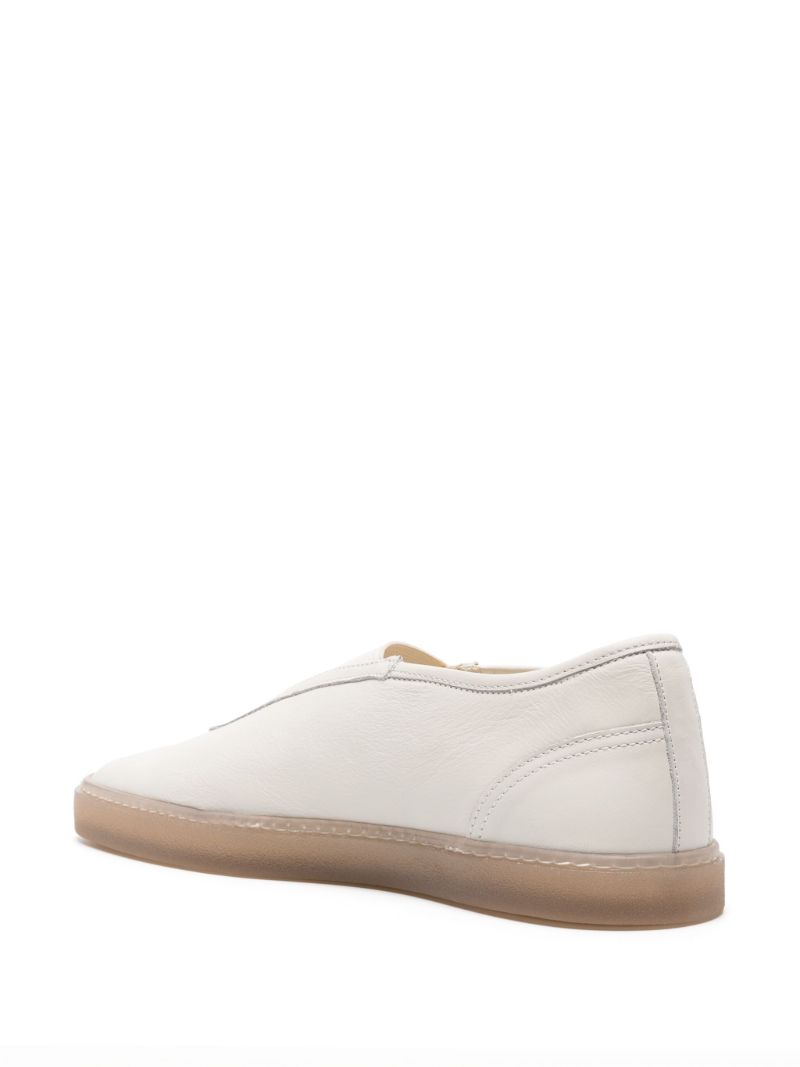 White Linoleum Leather Sneakers