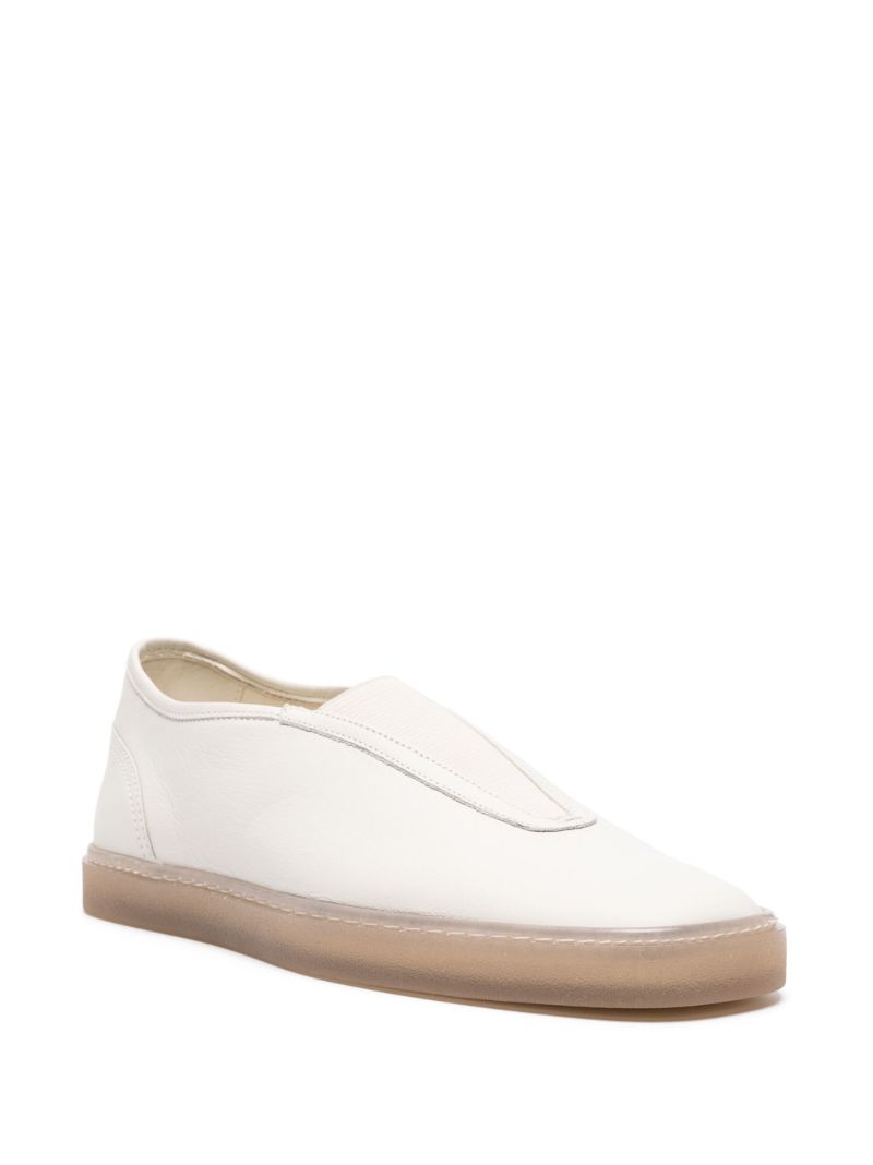 White Linoleum Leather Sneakers