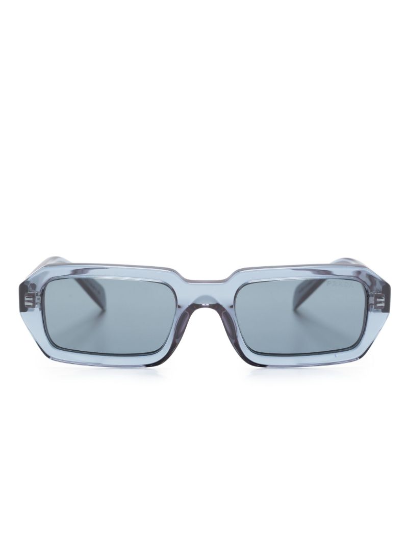Blue Rectangle Frame Sunglasses