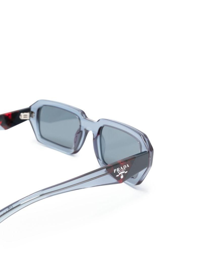 Blue Rectangle Frame Sunglasses