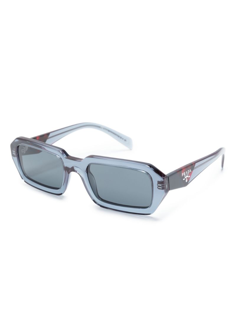 Blue Rectangle Frame Sunglasses