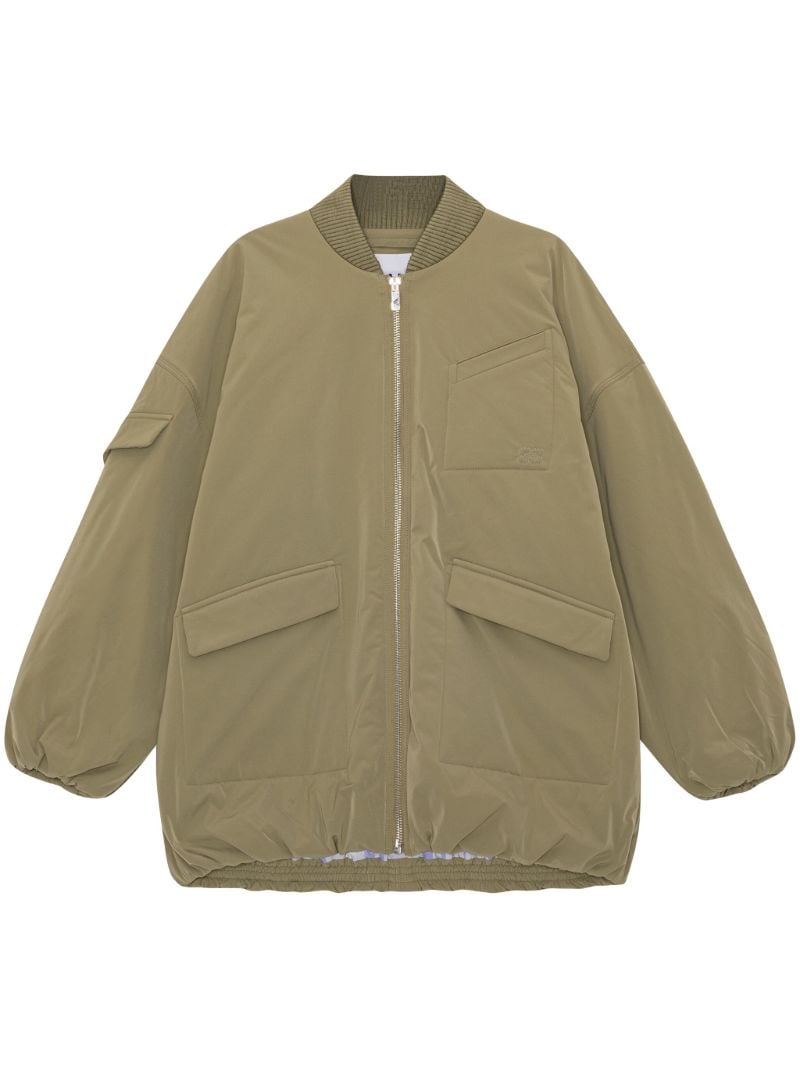 Green Oversized Bomber Jacket