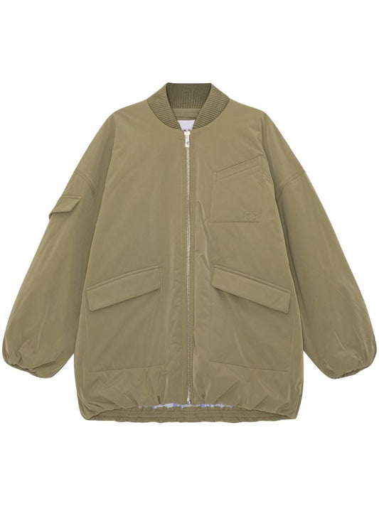 Green Oversized Bomber Jacket