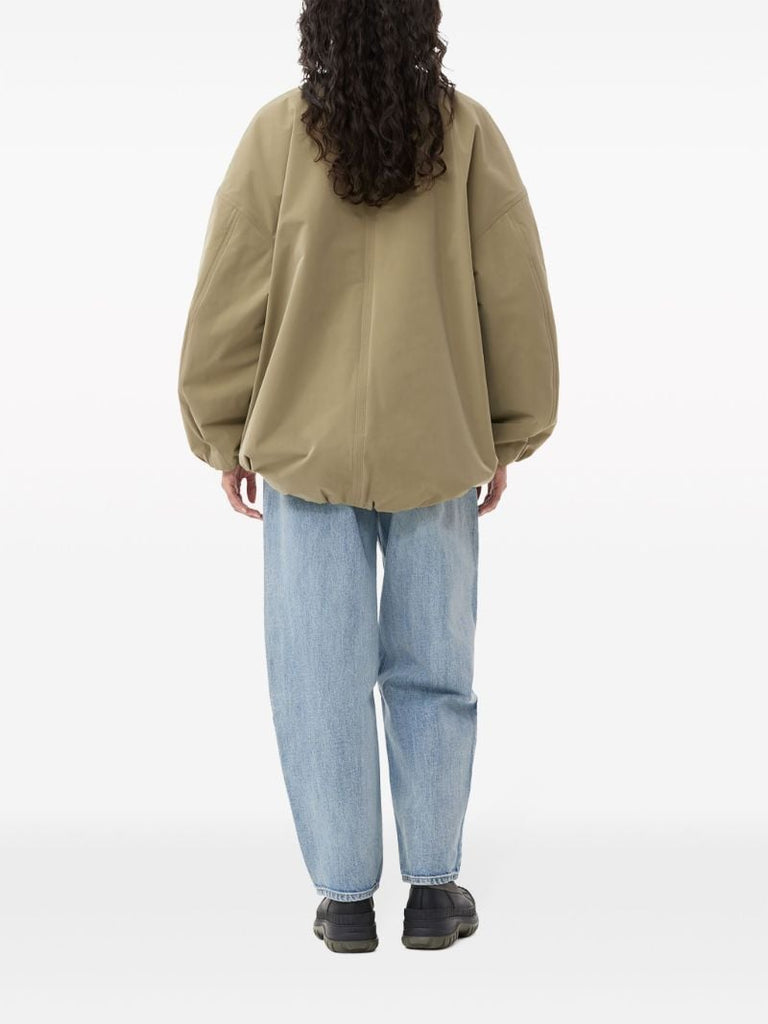 Green Oversized Bomber Jacket