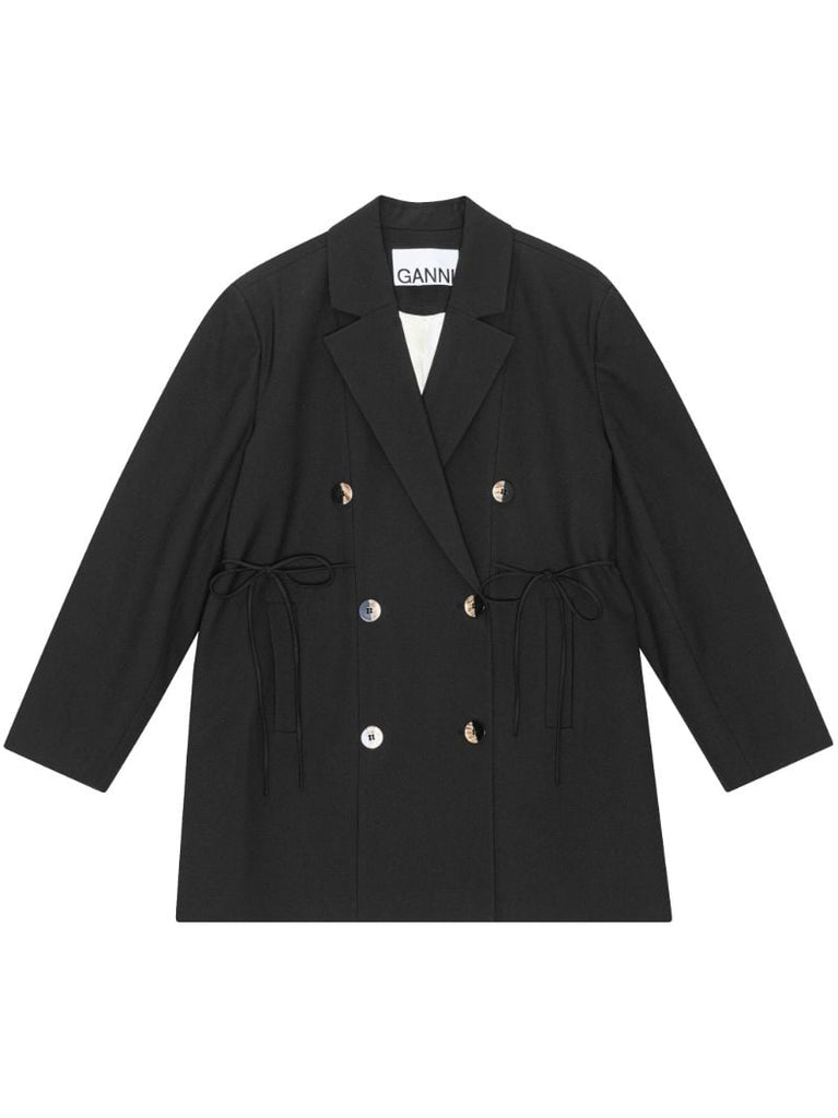 Black Double-breasted Blazer