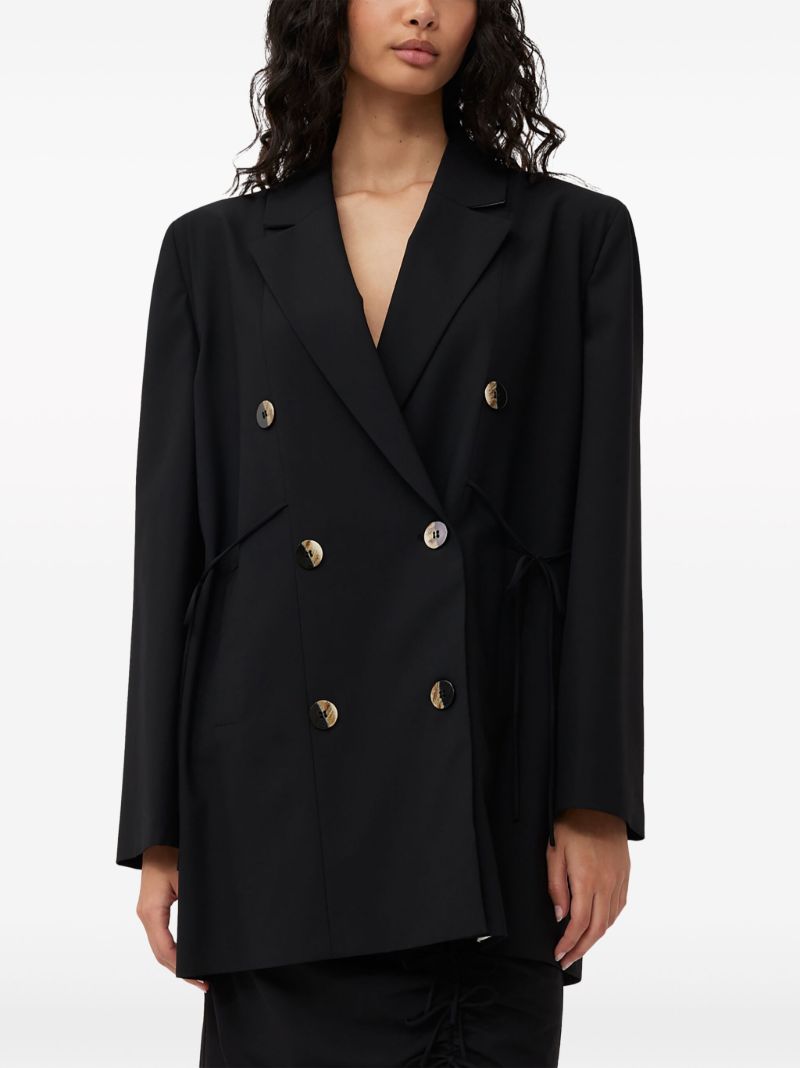 Black Double-breasted Blazer