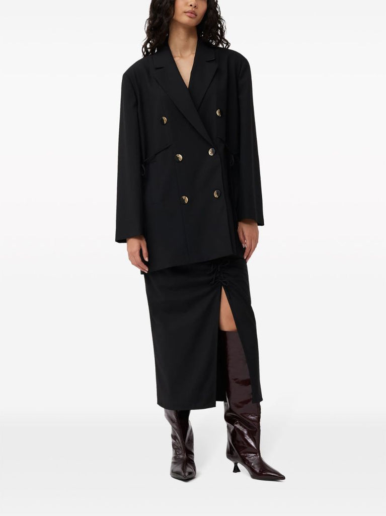Black Double-breasted Blazer