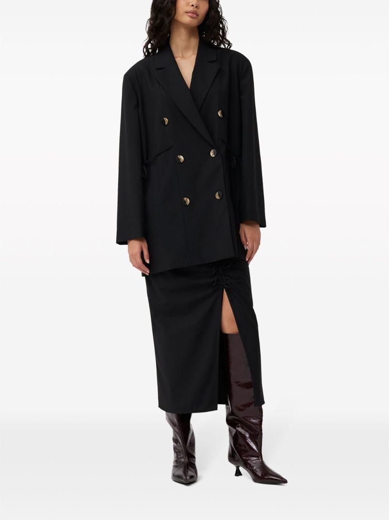 Black Double-breasted Blazer