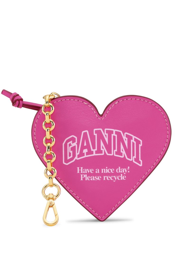 Pink Funny Heart Zipped Coin Purse