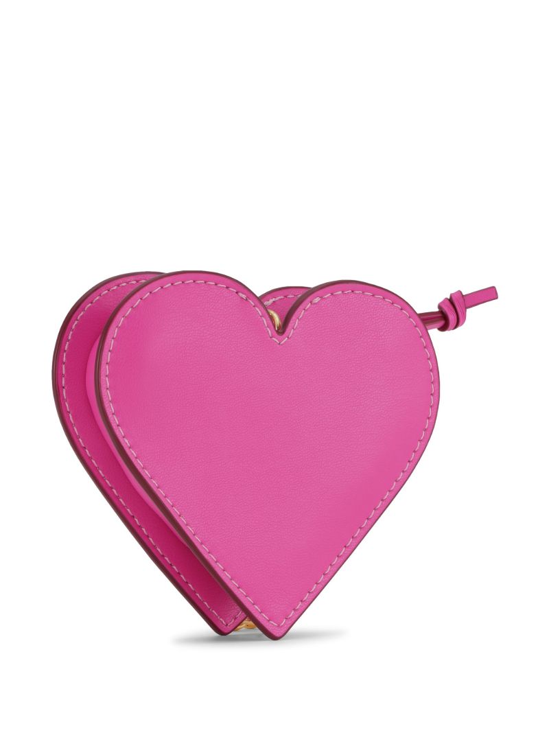Pink Funny Heart Zipped Coin Purse