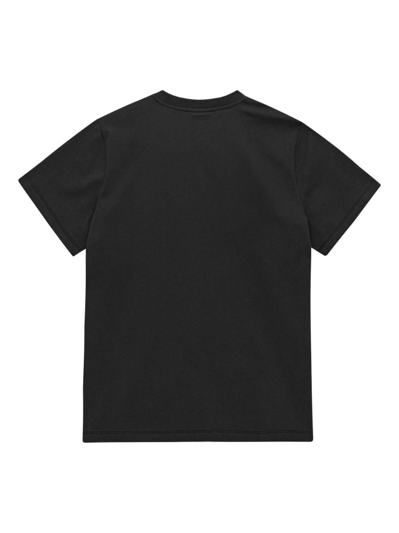 Black Graphic-print Cotton T-shirt