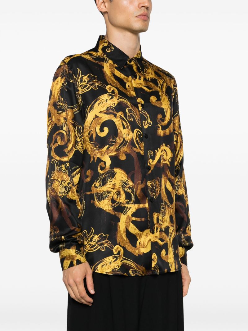 Black Watercolour Couture-print Shirt