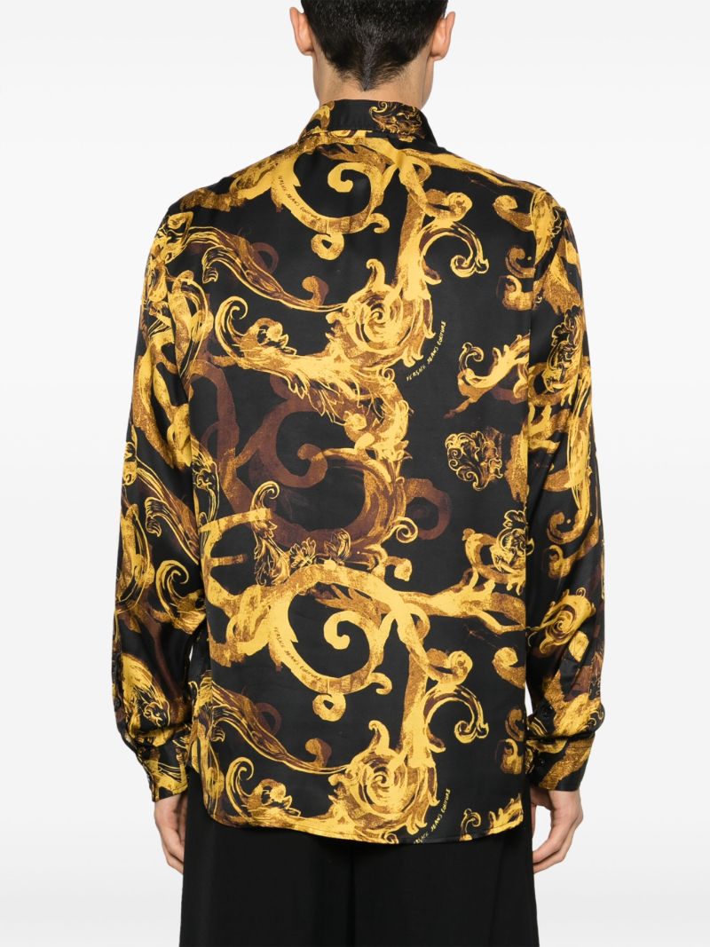 Black Watercolour Couture-print Shirt