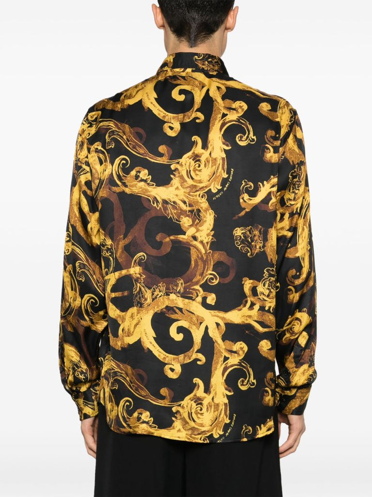 Black Watercolour Couture-print Shirt