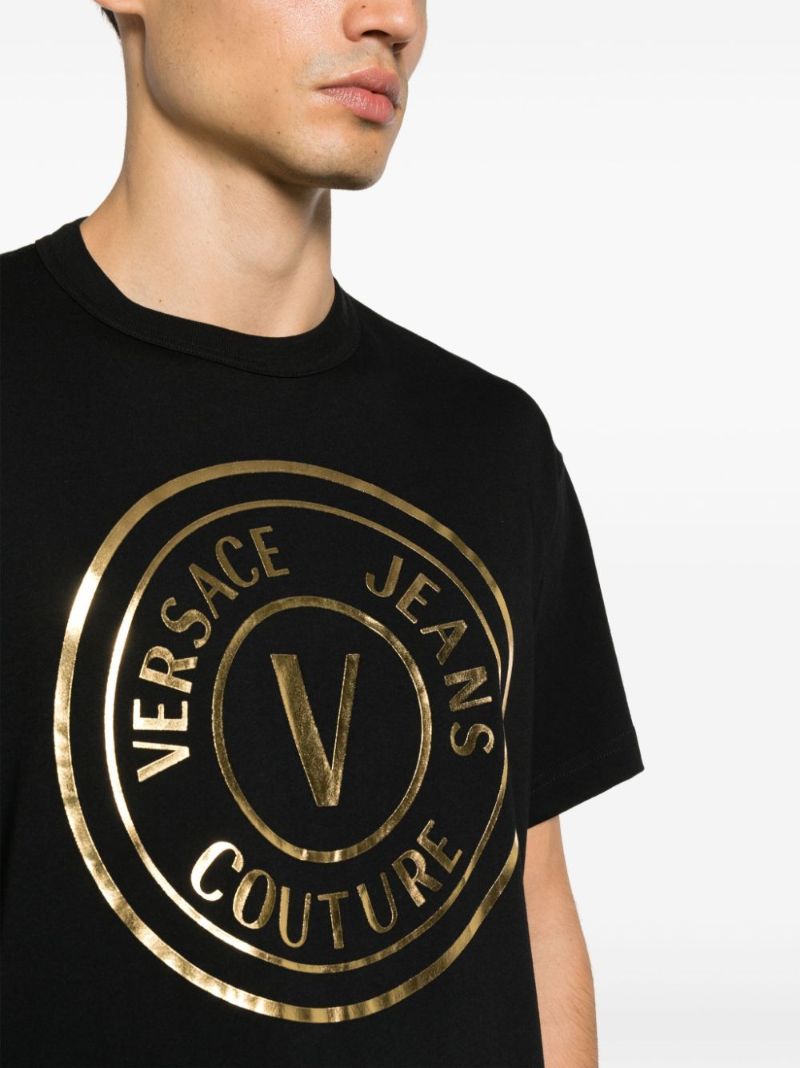 Black Logo-print Cotton T-shirt