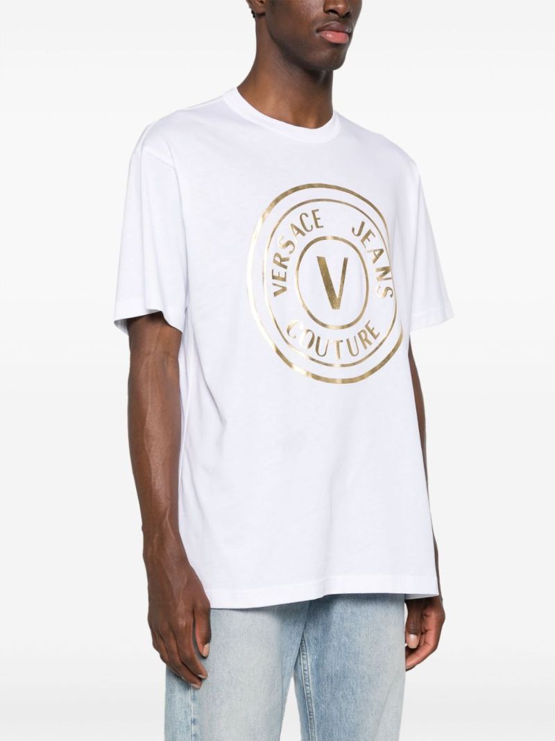 White Logo-print Cotton T-shirt