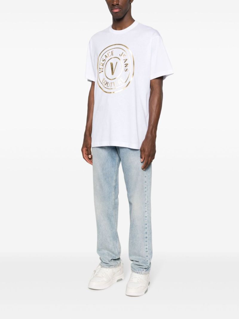 White Logo-print Cotton T-shirt